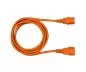 Preview: Cable de aparato caliente C14 a C15, 1mm², VDE, naranja, IEC 60320-C14/C15, prolongación, 2,00m, naranja